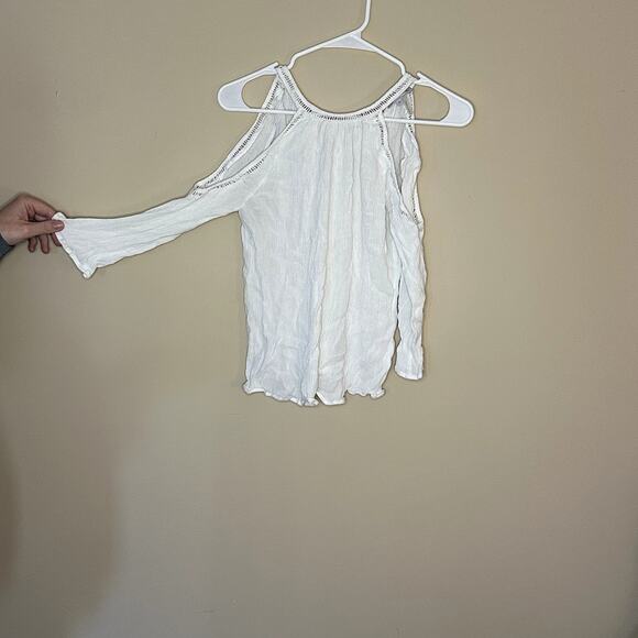 1.State White Longsleeve Top Cold Shoulder XS - Picture 2 of 4